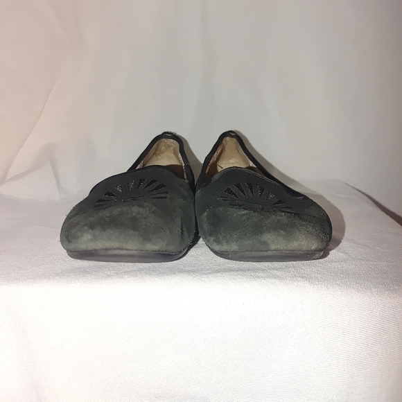 UGG Australia Alloway Black Slip On Flats Size 7 Slipper Monogram Toe Detail - Picture 5 of 11